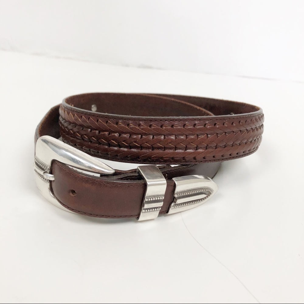 Vintage 90's Onyx by Brighton Taper Leather Belt